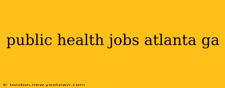 public health jobs atlanta ga