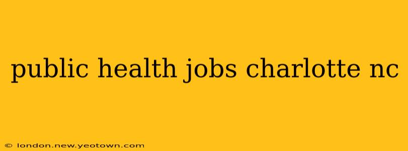 public health jobs charlotte nc