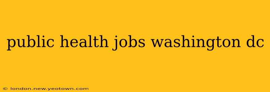public health jobs washington dc