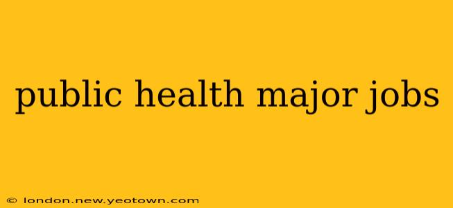 public health major jobs