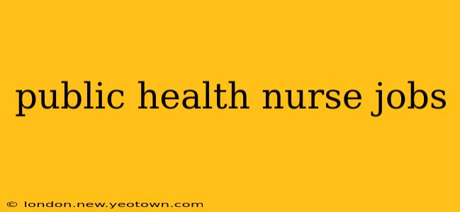 public health nurse jobs