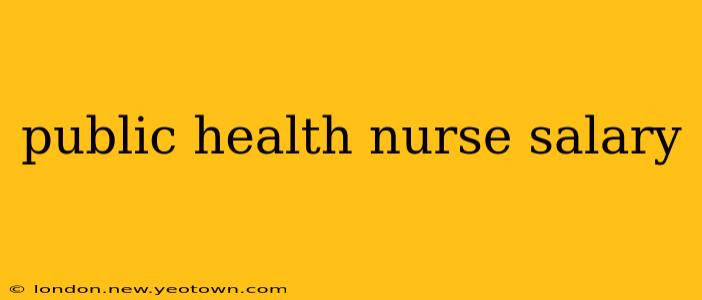public health nurse salary