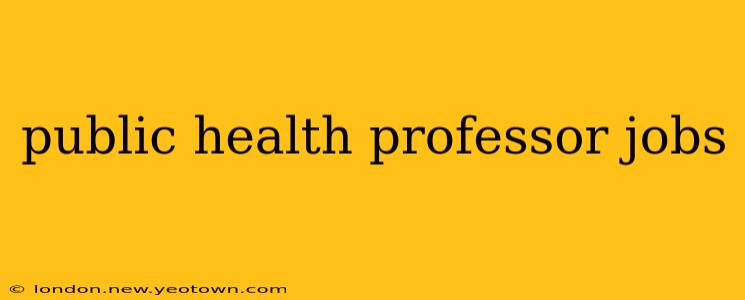 public health professor jobs