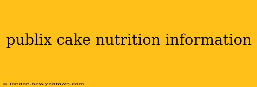 publix cake nutrition information