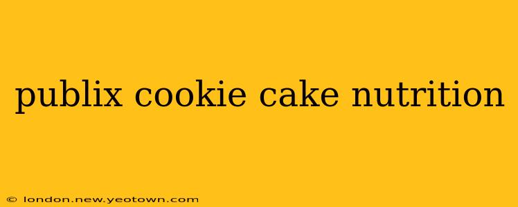publix cookie cake nutrition