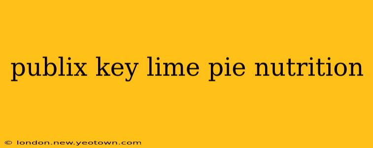 publix key lime pie nutrition