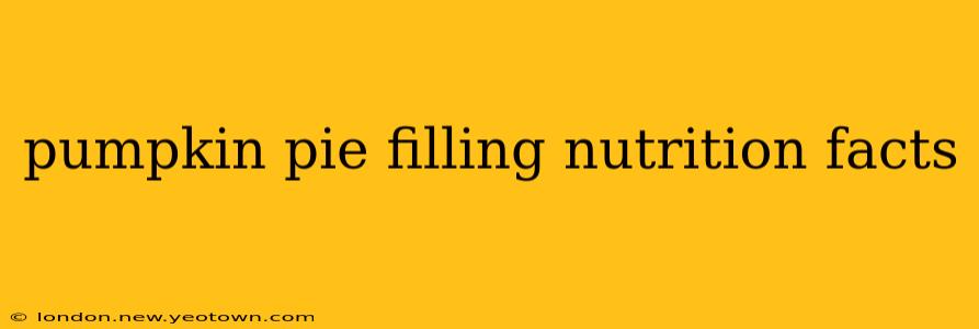 pumpkin pie filling nutrition facts