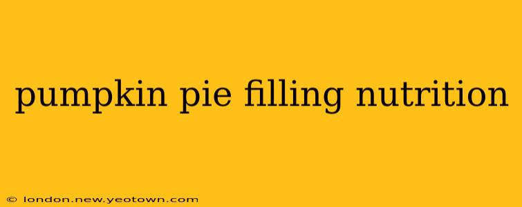 pumpkin pie filling nutrition