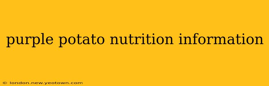 purple potato nutrition information