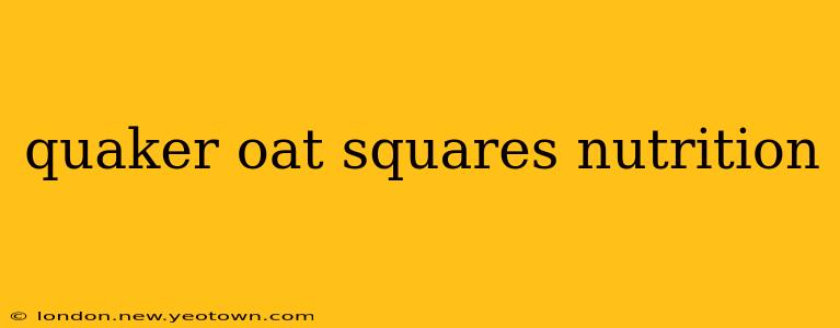 quaker oat squares nutrition