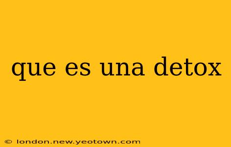 que es una detox