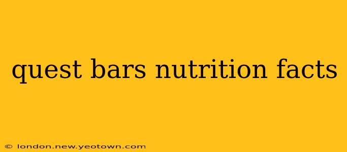 quest bars nutrition facts