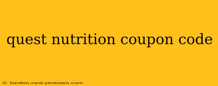 quest nutrition coupon code