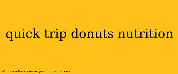 quick trip donuts nutrition