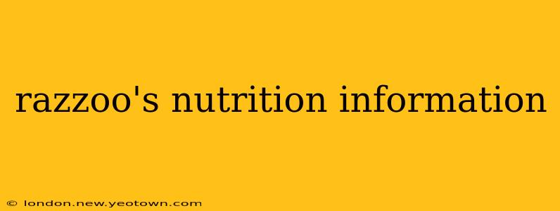 razzoo's nutrition information
