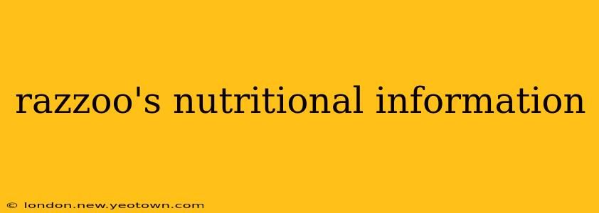 razzoo's nutritional information