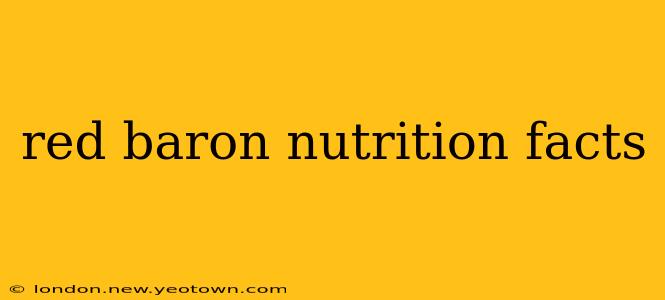 red baron nutrition facts
