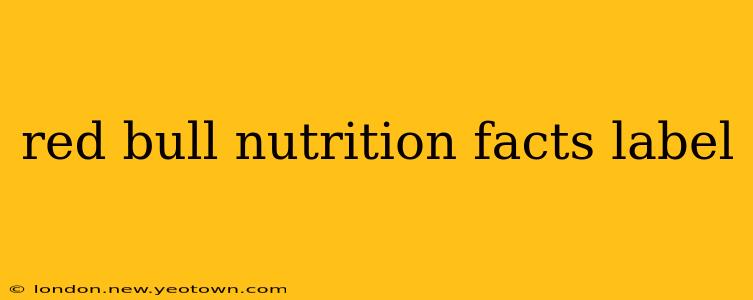 red bull nutrition facts label