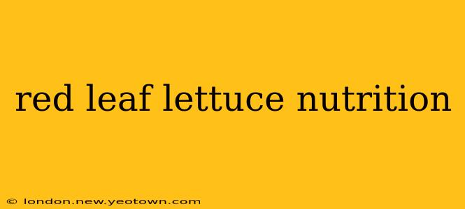 red leaf lettuce nutrition