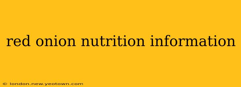 red onion nutrition information