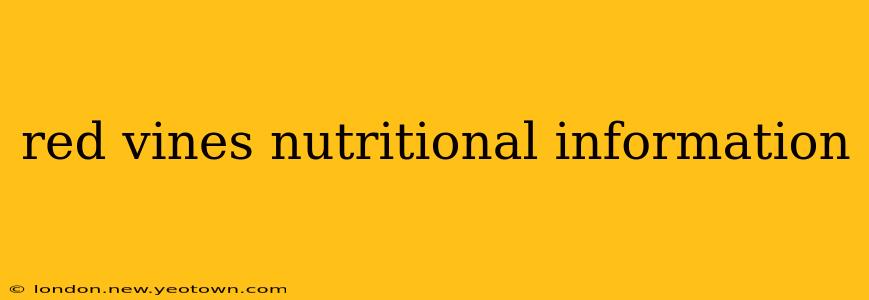 red vines nutritional information