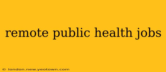 remote public health jobs