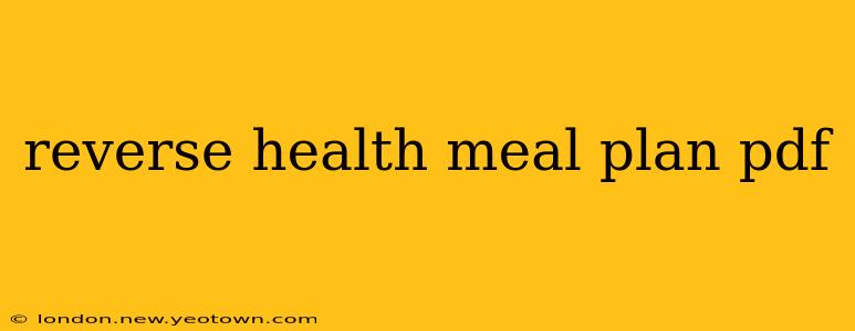 reverse health meal plan pdf