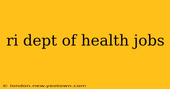 ri dept of health jobs