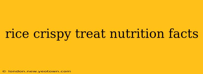 rice crispy treat nutrition facts