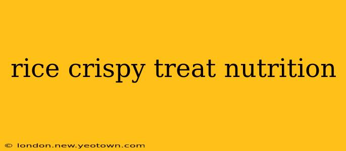 rice crispy treat nutrition