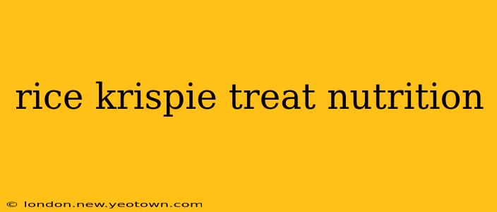 rice krispie treat nutrition