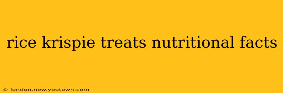rice krispie treats nutritional facts