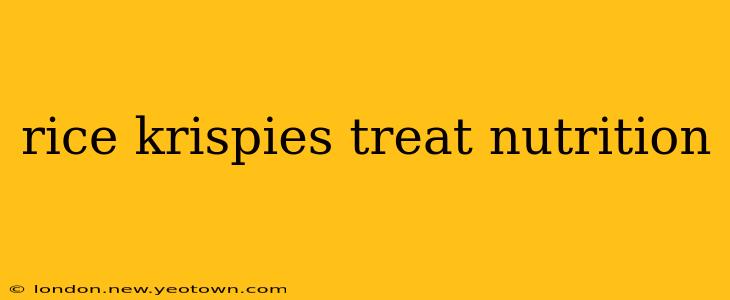 rice krispies treat nutrition