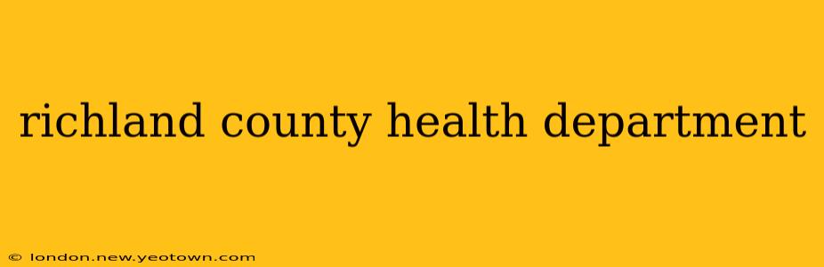 richland county health department