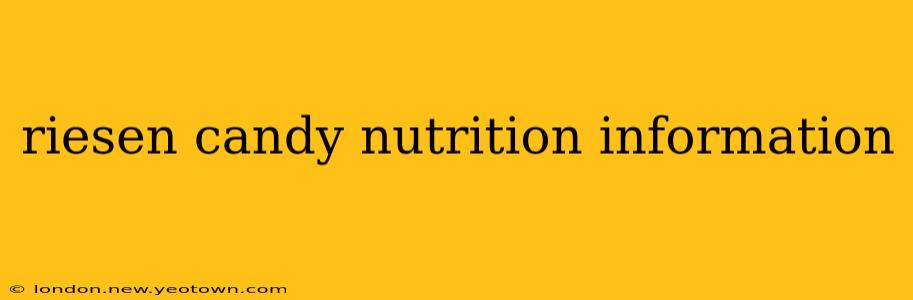 riesen candy nutrition information