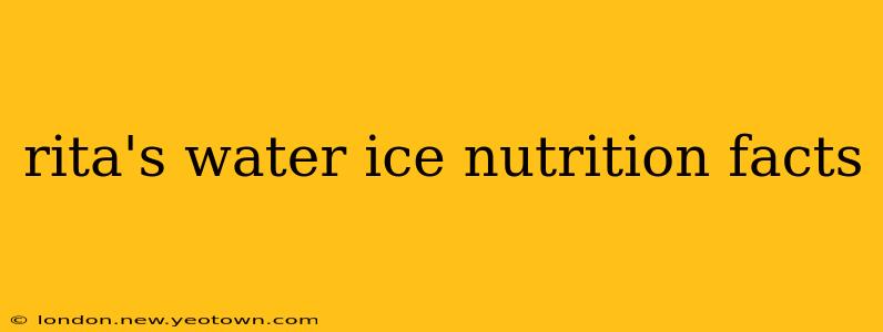 rita's water ice nutrition facts