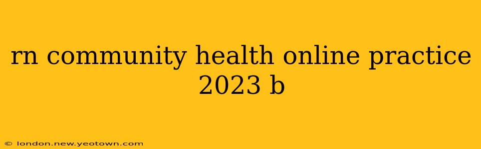 rn community health online practice 2023 b