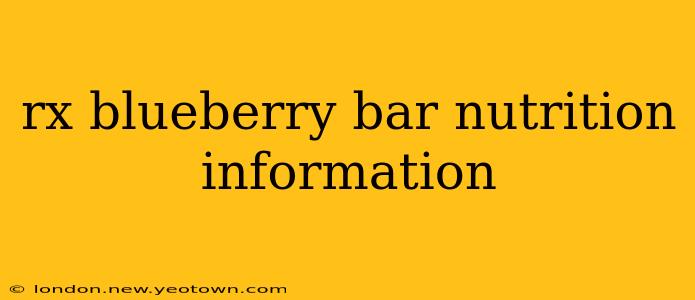 rx blueberry bar nutrition information