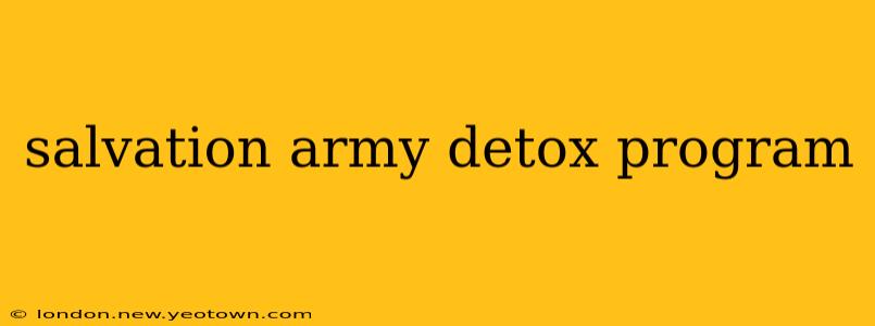 salvation army detox program