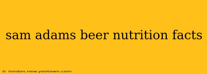 sam adams beer nutrition facts
