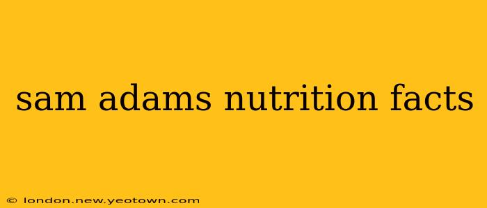 sam adams nutrition facts