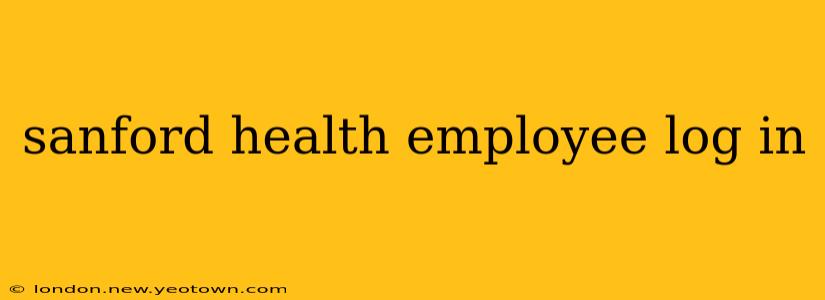 sanford health employee log in