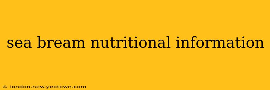 sea bream nutritional information
