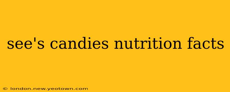 see's candies nutrition facts