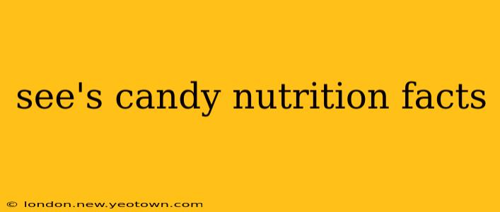 see's candy nutrition facts