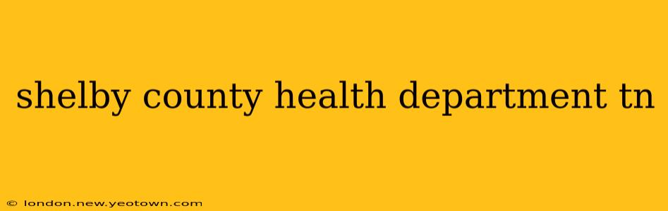 shelby county health department tn