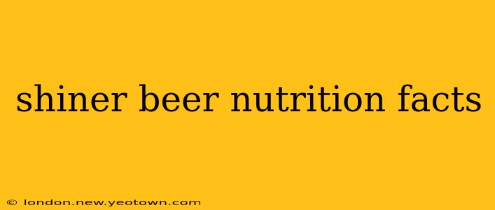 shiner beer nutrition facts