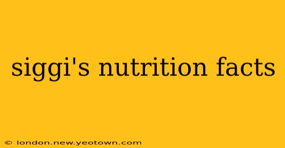 siggi's nutrition facts