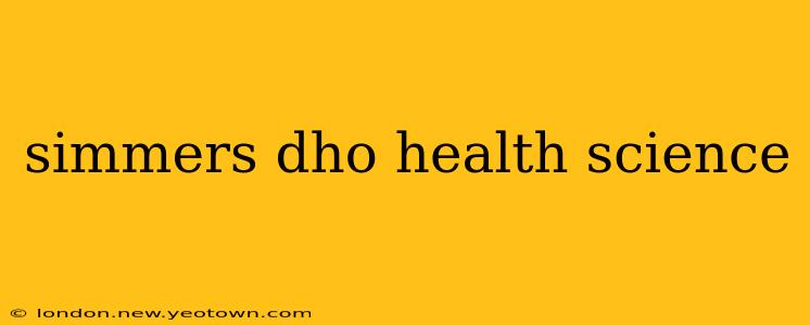 simmers dho health science