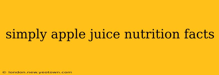 simply apple juice nutrition facts
